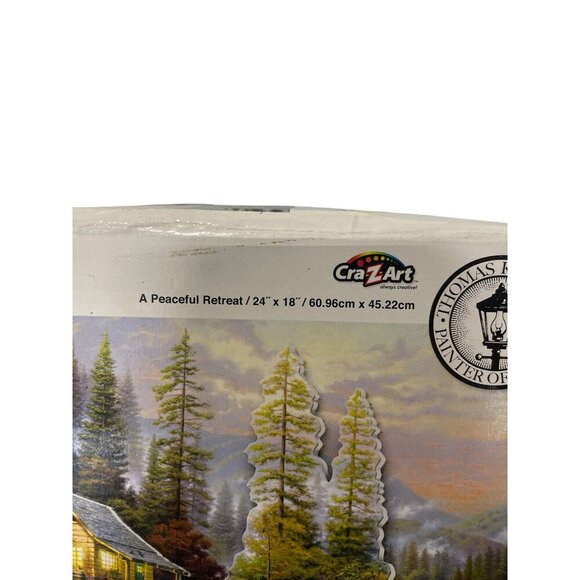 Thomas Kinkade 550 Piece 3D Effect Puzzle "A Peaceful Retreat" 24" x 18" - Picture 2 of 3